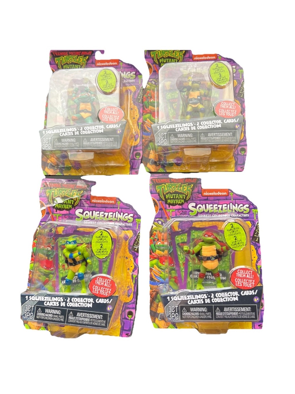 Teenage Mutant Ninja Turtles Mutant Mayhem Squeezelings COMPLETE Set Of 4 NEW